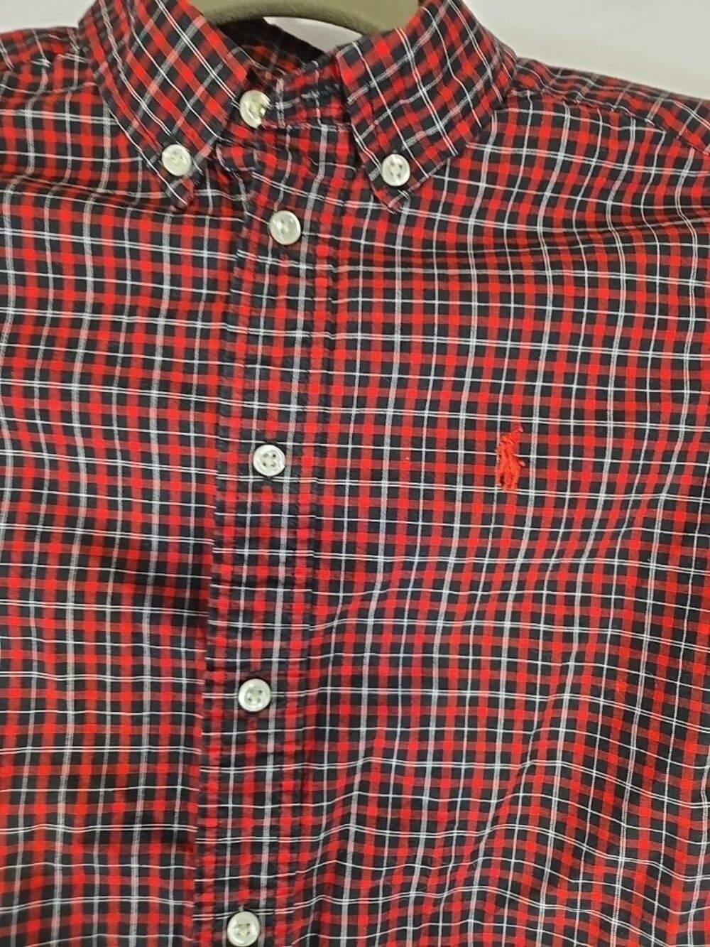 Ralph Lauren Natural Stretch Boy's Plaid Shirt Size 6